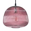 Pendant light with ribbed purple glass, 1-bulb - Molly