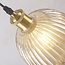 3-bulb pendant light with ribbed amber glass - Erin