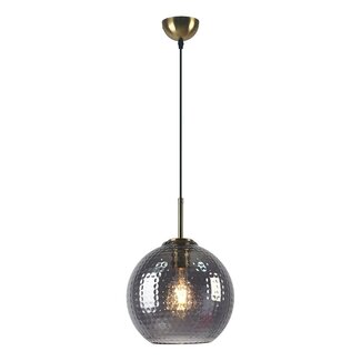 Pendant light with ribbed smoked glass - Johnny