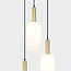 Pendant light with opal glass, 3-bulb - Dayley
