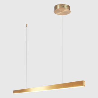 Dimmable gold pendant light with LEDs - Harvey