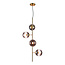 4-bulb designer pendant light with smoked glass - Ferron