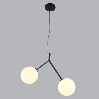 2-bulb asymmetrical pendant light - Dexter