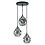 3-bulb design pendant light with smoke glass - Frank