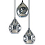 3-bulb design pendant light with smoke glass - Frank
