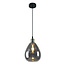 1-light pendant light Verona - elongated smoked glass with mirror effect