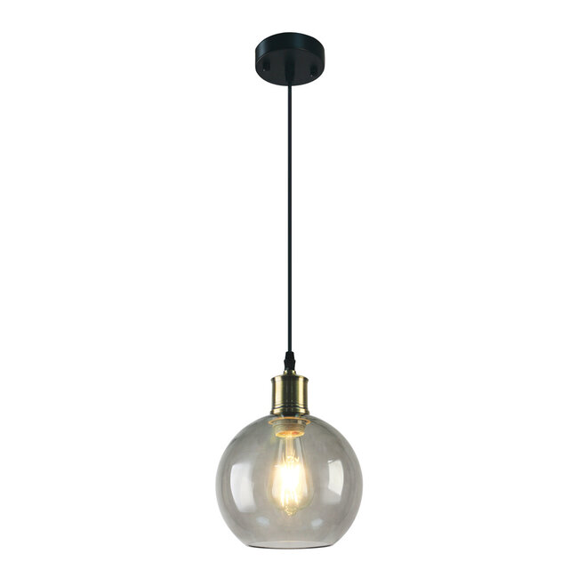 1-light pendant lamp Liya in red glass, variant 4