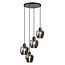 4-bulb pendant light with smoked glas - Raleigh