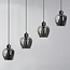 4-bulb pendant light with smoked glas - Sanford