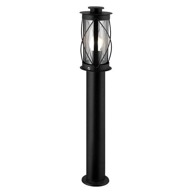 Stainless steel bollard black outdoor lamp - Lucia