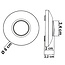 LED floor dimmer 0-50W in white