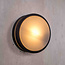 Round design outdoor wall lamp black - Lea