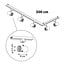 1-phase track system set of 3 metres with Jamie spotlights, black