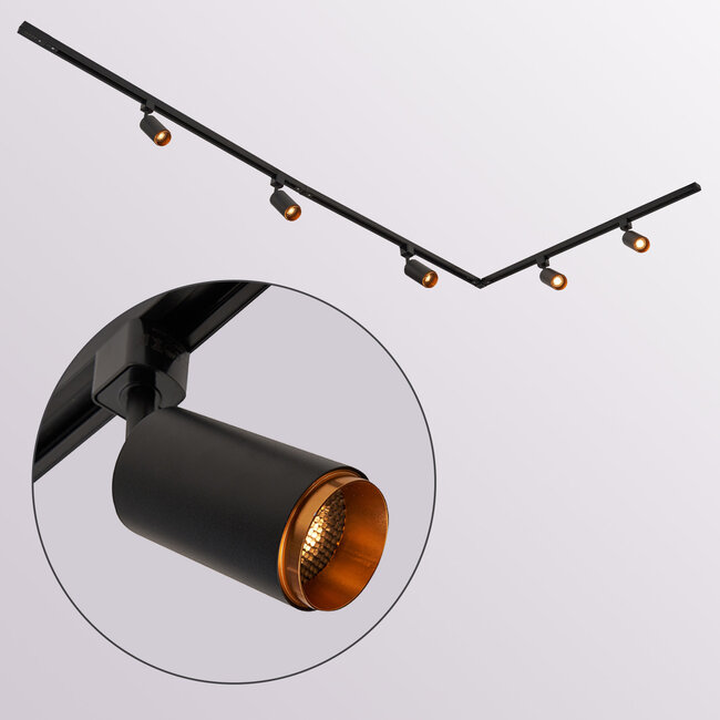 Modern 1-phase track lighting system Jade - ceiling spotlights