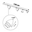Modern 1-phase track lighting system with ceiling spotlights - Jacques