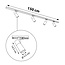 Modern 1-phase track lighting system with silver details - Liam