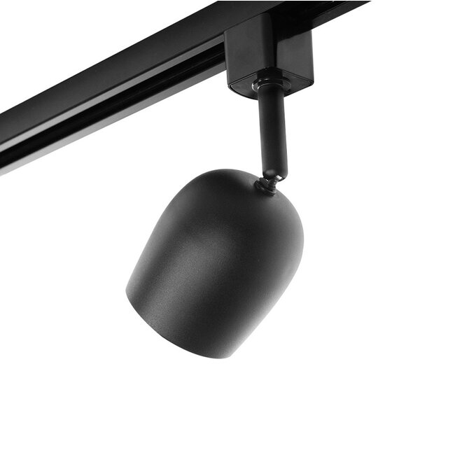 Single circuit track lighting system with black ceiling spotlights - Day