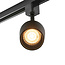 Single circuit track lighting system with black ceiling spotlights - Day