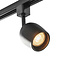 Single circuit track lighting system with black ceiling spotlights - Day