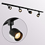 Single circuit track lighting system with black ceiling spotlights - Day