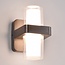 2-bulb outdoor wall light Diona - black