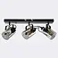 Ceiling lamp with smoked grey glass, 3-light - Maud