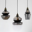 3-bulb pendant light with smoked glass - Sofie
