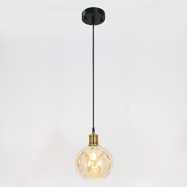 pendant light Lotte with curved glass detail