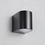 Modern outdoor wall light Nela - black round