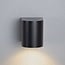 Modern outdoor wall light Nela - black round