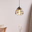 Pendant light with wavy glass and bronze details - Mace