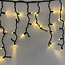 Connectable icicle lights | from 3 meters | 114 LEDs | Warm white | Black cable | Rubber