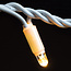 Connectable icicle lights | from 3 meters | 114 LEDs | Warm white | White cable | Rubber