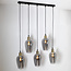 Pendant light with smoked glass, 5-bulb - Valerie