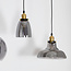 Industrial hanging lamp with smoked glass, 4-bulb - Kendall