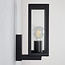Modern black wall lamp in stainless steel with glass - Carlo