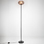 Black floor lamp with open shade - Julian