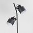 Black floor lamp with 2 adjustable spotlights - William