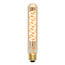 E27 dimmable, amber LED tubular bulb with spiral filament (1800K) 4W