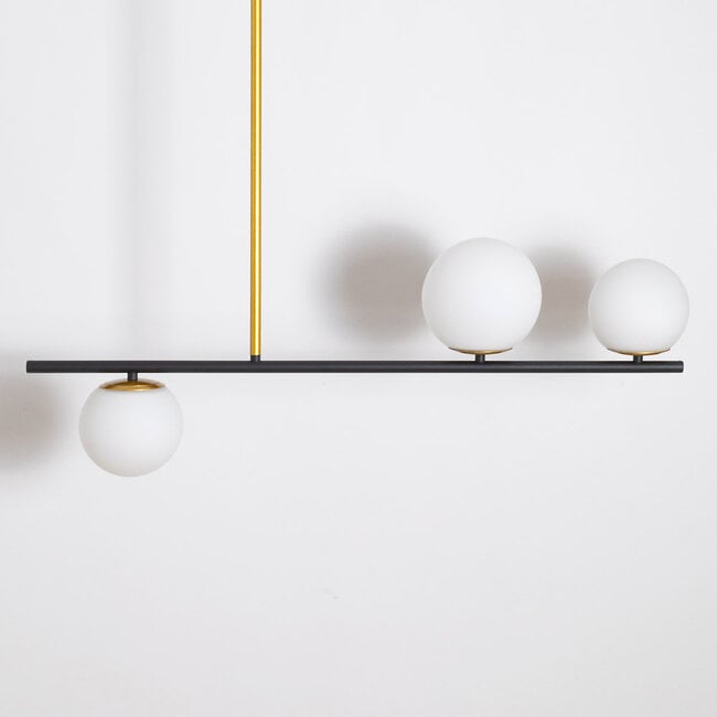 3-light pendant light Danny - opal glass