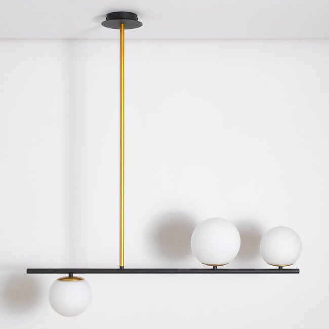 3-light pendant light Danny - opal glass
