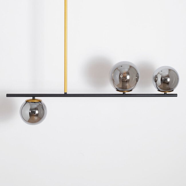 3-light pendant light Danny - opal glass
