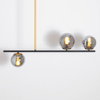 3-light pendant light Danny - opal glass