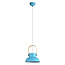 Industrial pendant lamp Modra in light blue