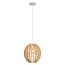 Wooden pendant light Trae - spherical open frame