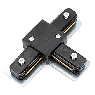 T-connector for 1-phase track, black