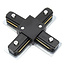 X-connection for single-phase rails - black