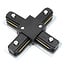 X-connector for 1-phase track, black