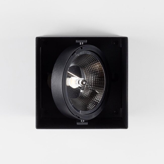AR111 Willow 1-light surface-mounted spotlight in black