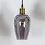 Smoked glass pendant light, textured - Vanessa